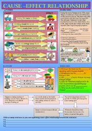 English Worksheet: Cause Effect relationship