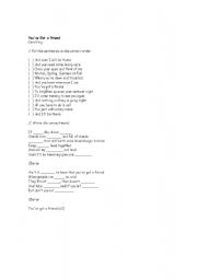 English Worksheet: Youve Got A Friend - Carol King