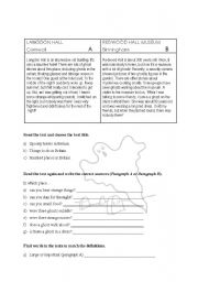 Reading Comprehension sheet