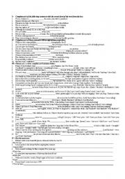 English Worksheet: Grammar sheet 1