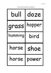 English worksheet: Two words in one - set 6
