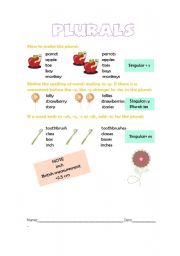 English worksheet: Plurals