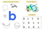 English Worksheet: Letter b 