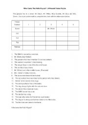 English Worksheet: Who owns the Rolls Royce? 