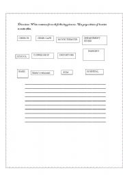 English worksheet: prepositions of place