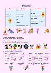 English Worksheet: If clauses Type 1 ( two pages)