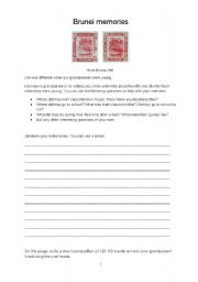 English worksheet: Describing the past