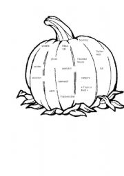 English worksheet: halloween pumpkin