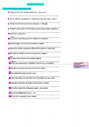 English Worksheet: REWRITING EXERCISE