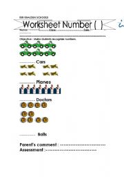 English worksheet: numbers