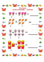 English worksheet: TRACYMAMA PRE-MATH WORKSHEET