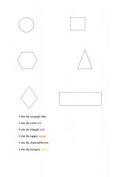 English Worksheet: Shapes