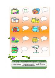 English Worksheet: Drinks