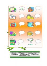 English worksheet: Drinks