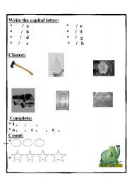 English Worksheet: pre school letters