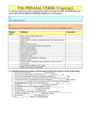 English Worksheet: TM1 Phrasal Verbs D