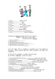 English Worksheet: Comparatives and Superlatives exercise