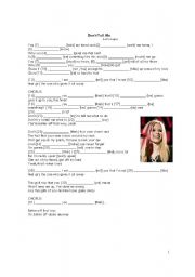 English worksheet: Song Dont Tell me