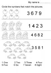 English Worksheet: NUMBERS AND QUANTITY