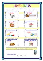 English Worksheet: Do you know the origin of these inventions