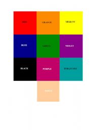 English Worksheet: Coloured squares for the 