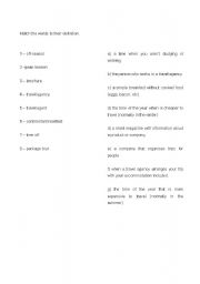 English worksheet: vocabulary - travelling