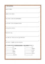 English worksheet: Grammar Revisions