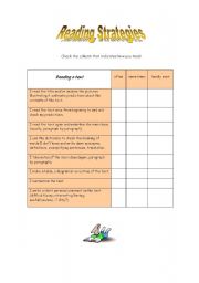 English Worksheet: Reading Strategies