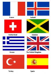 English Worksheet: Flags Around the World