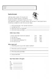 English Worksheet: Past Simple