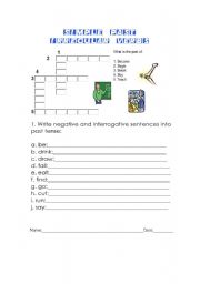 English worksheet: Simple Past- Irregular verbs