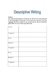 English worksheet: Descriptive Writing