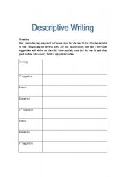 English Worksheet: Descriptive Writing