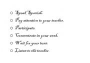 English Worksheet: classroom rules