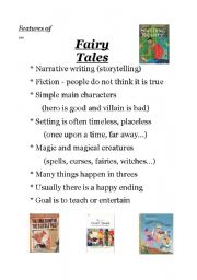 English Worksheet: fairy tales poster and organizers