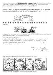 English Worksheet: maths problem in english: for the end of the year...