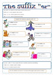 English Worksheet: The suffix 