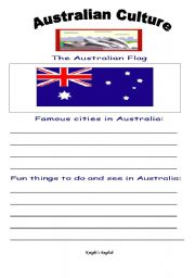 English worksheet: Australian Culture