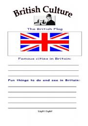 English worksheet: british culture