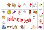 English Worksheet: Beach Boardgame