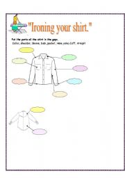 English worksheet: Ironing your shirt instructions