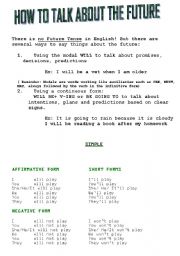 English Worksheet: future updated sheet