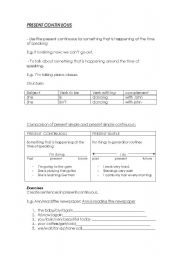 English worksheet: Present Continuous