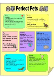 English Worksheet: perfect pets2-1