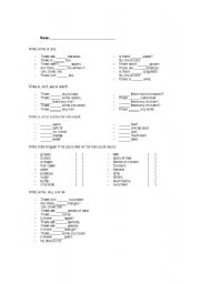 English Worksheet: Some/any