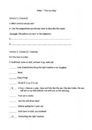 English worksheet: video