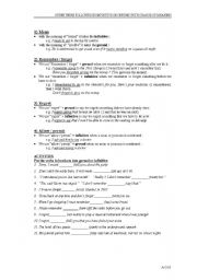 English Worksheet: Verbs followed by to-infinitive or gerund with a change of meaning