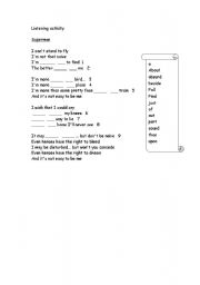 English worksheet: Pronunciation-linkage-superman