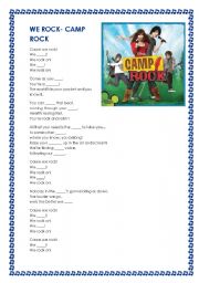 English Worksheet: WE ROCK- CAMP ROCK