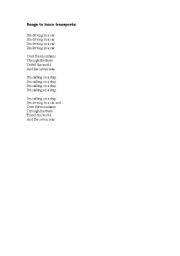 English Worksheet: song numbers
